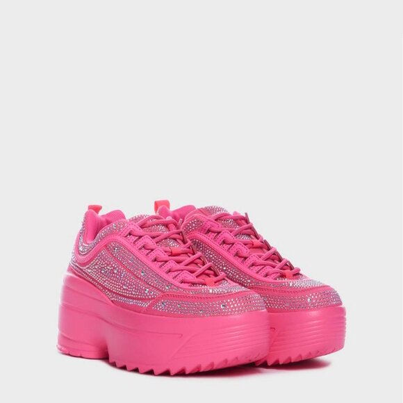 TOUCH OF CLASS RHINESTONE  Platform Sneakers ( BRAND NEW !!!) - Picture 1 of 6